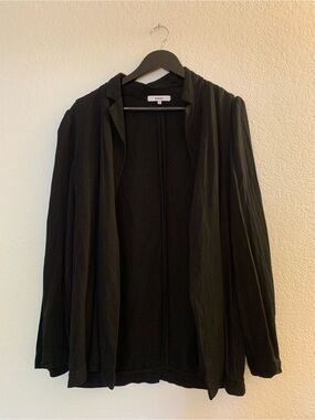 Ro & De Black Open-Front Blazer Jacket